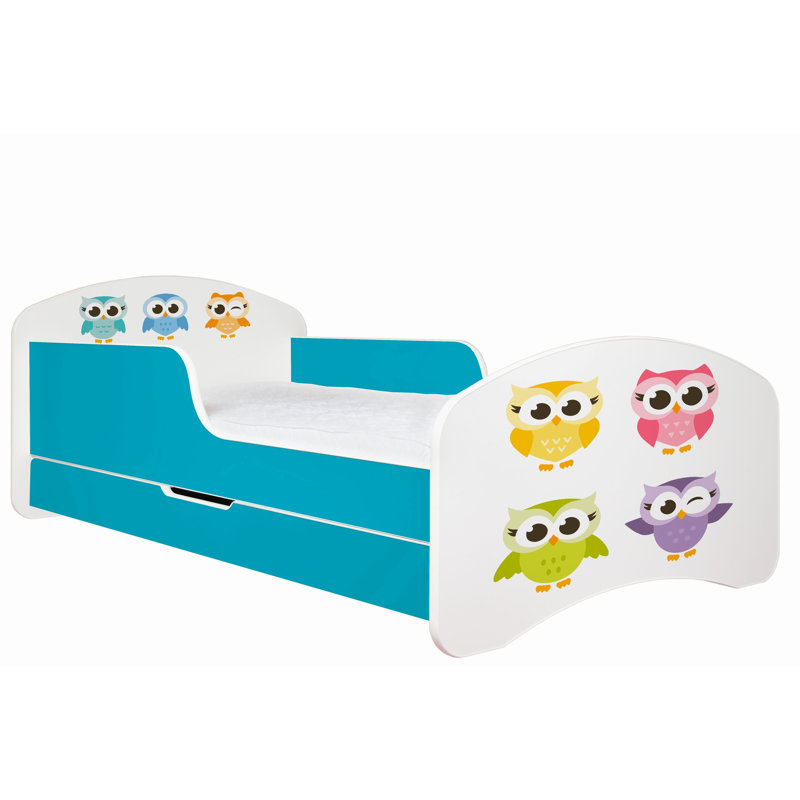 Fernando Standard with Storage Included, European Toddler (80 x 160cm), White/Blue