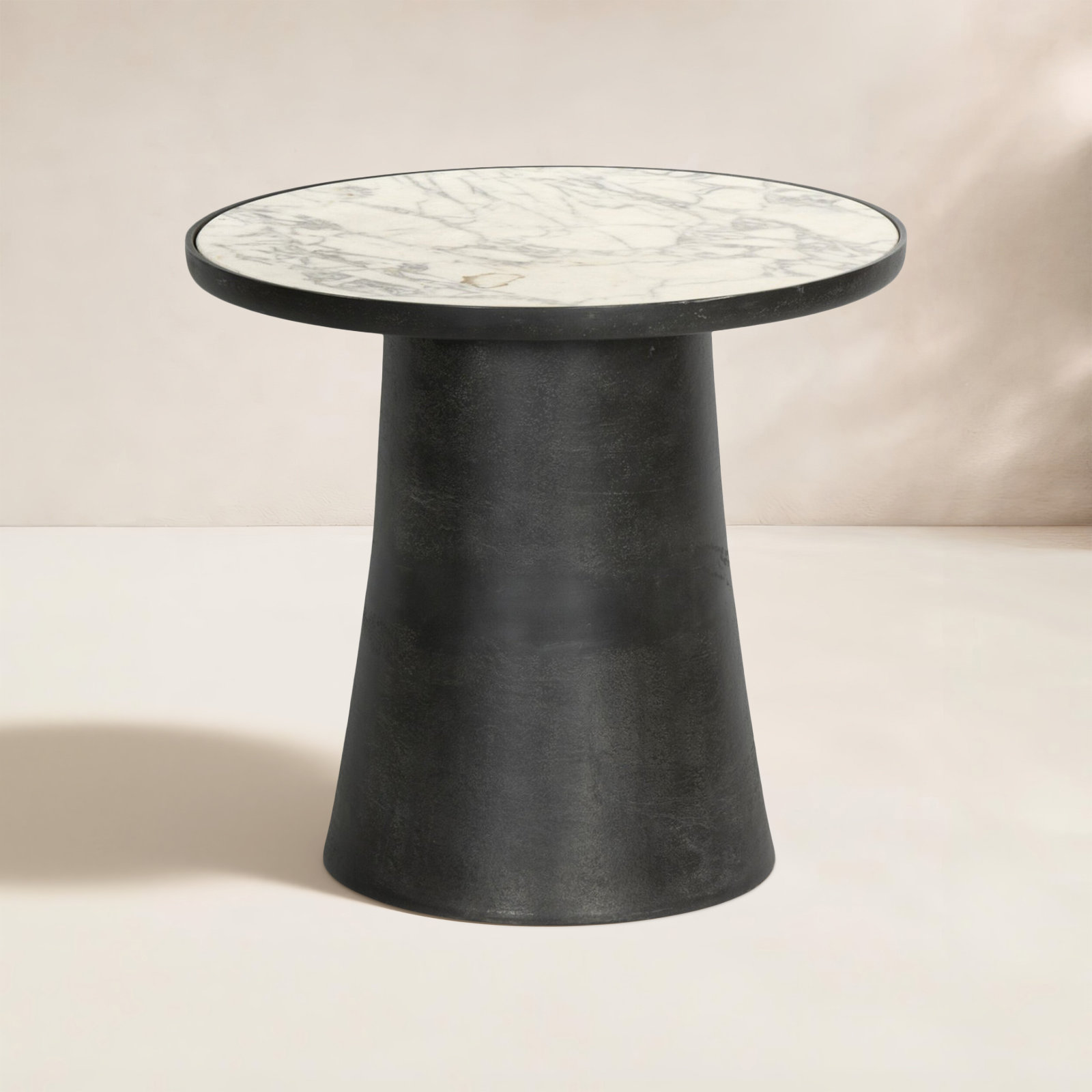 Certalich Marble Outdoor Table, 20" H x 22.5" W x 22.5" L