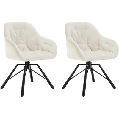 Wawaset 44.5cm H Tufted Velvet Upholstered Metal Side Chair