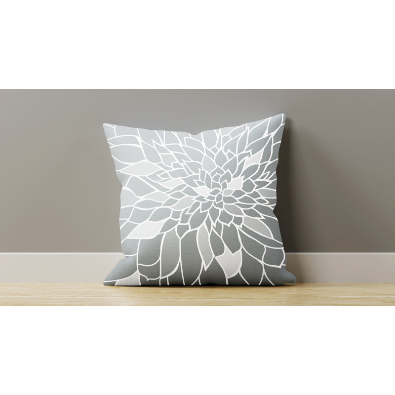 Raina Outdoor Reversible Throw Pillow, 19W" x 19H", Grey
