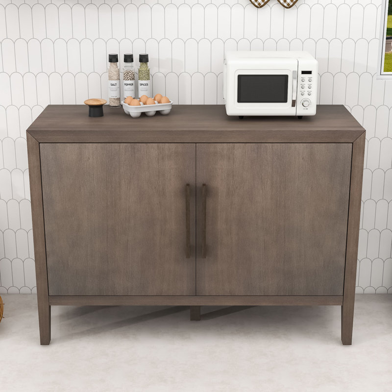 Buffet avec pieds réglables et 2 portes, Brown