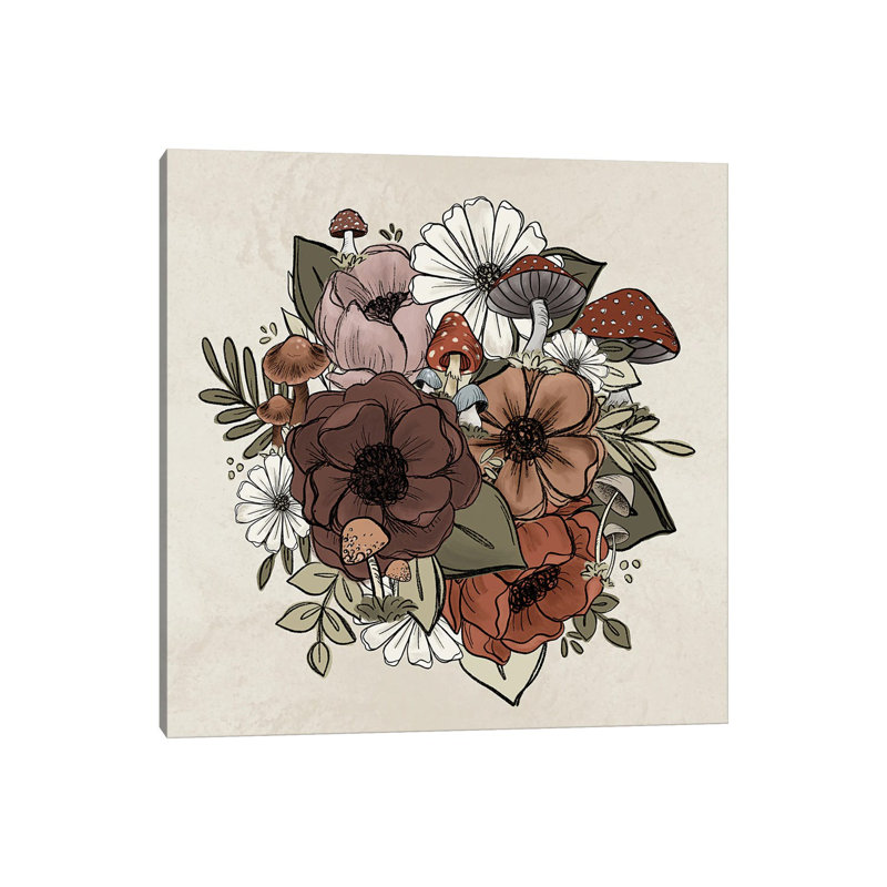 Forest Floral Cluster by Katie Bryant - Wrapped Canvas Painting, 66.04 cm H x 66.04 cm W x 1.91 cm D
