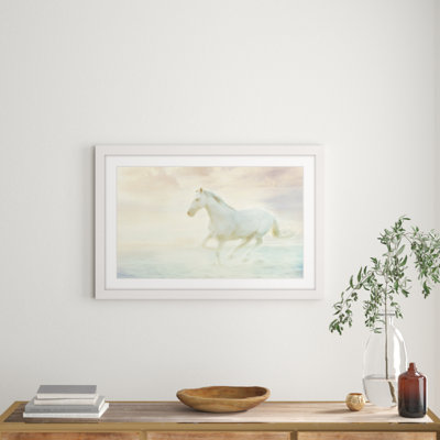 Galloping Through The Water - Single Picture Frame Print