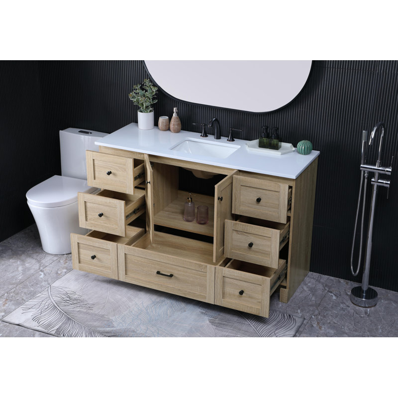 Soma 54" W Mango Wood Single Bathroom Vanity