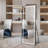 64 Inch X 21 Inch Full-Length Vertical Mirror With LED Light, Illuminated Floor Mirror With Bracket, Dimming Wall Mirror With Full-Length Aluminum Alloy Thin Frame, Black