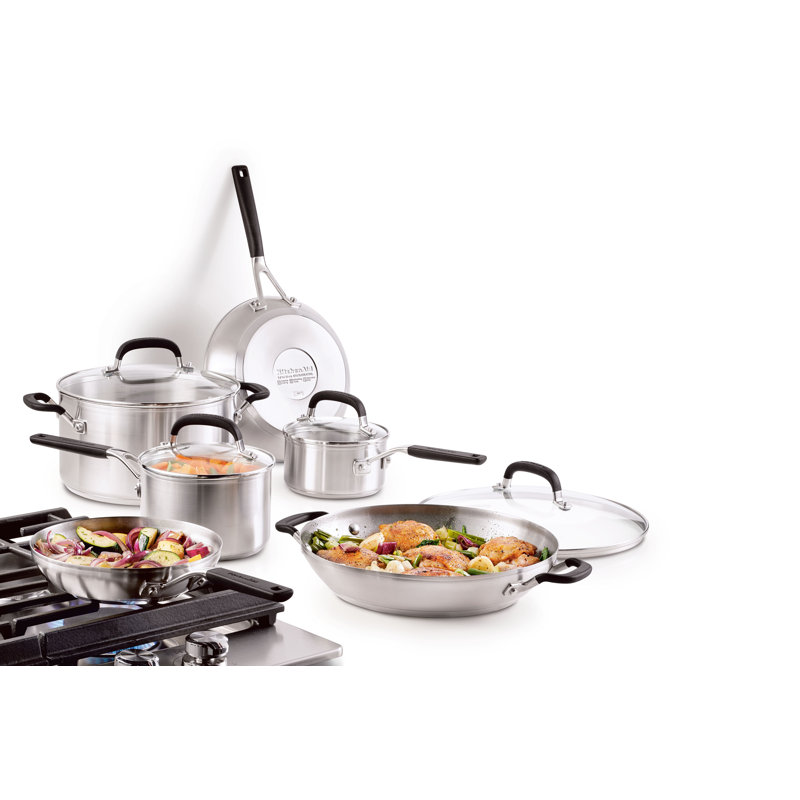 Kitchenaid 10 Piece Stainless Steel Induction Pots and Pans Cookware Set