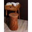 Tabouret décoratif sablier en bois Maymie