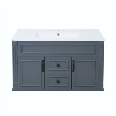 Meuble-lavabo mural de style français 36 po
