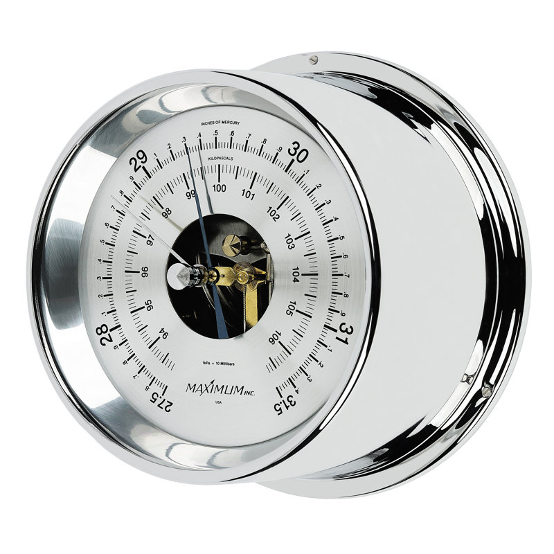 Proteus Barometer by Maximum Weather Instruments, Chrome/Silver