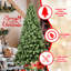 Arbre artificiel 9 pi pour la période de Noël, 650 lumières ultralumineuses, pointes épaisses de 1930, conception à dépliage automatique, arbre de support stable, support complet-1644535131