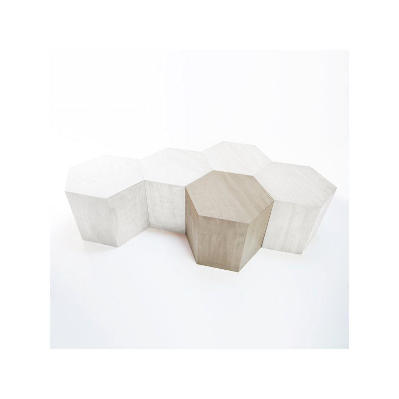Coffee Table, Oak, 16" H x 20" L x 17.3" W