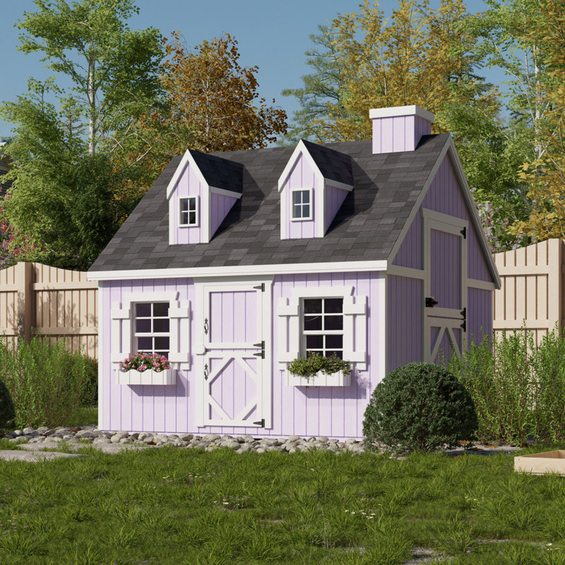 Cape Cod Outdoor Wood Playhouse, 8' x 8', No, No
