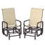 Fauteuils berçants et coulissants de patio confortables, construction en maille métallique, style moderne, idéal pour une utilisation extérieure