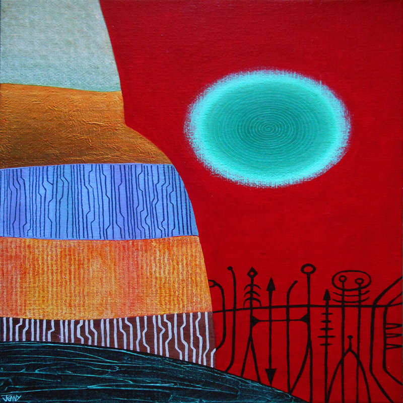 Ensemble de housse de couette en microfibre DiaNoche par Jennifer Baird - Red Sky