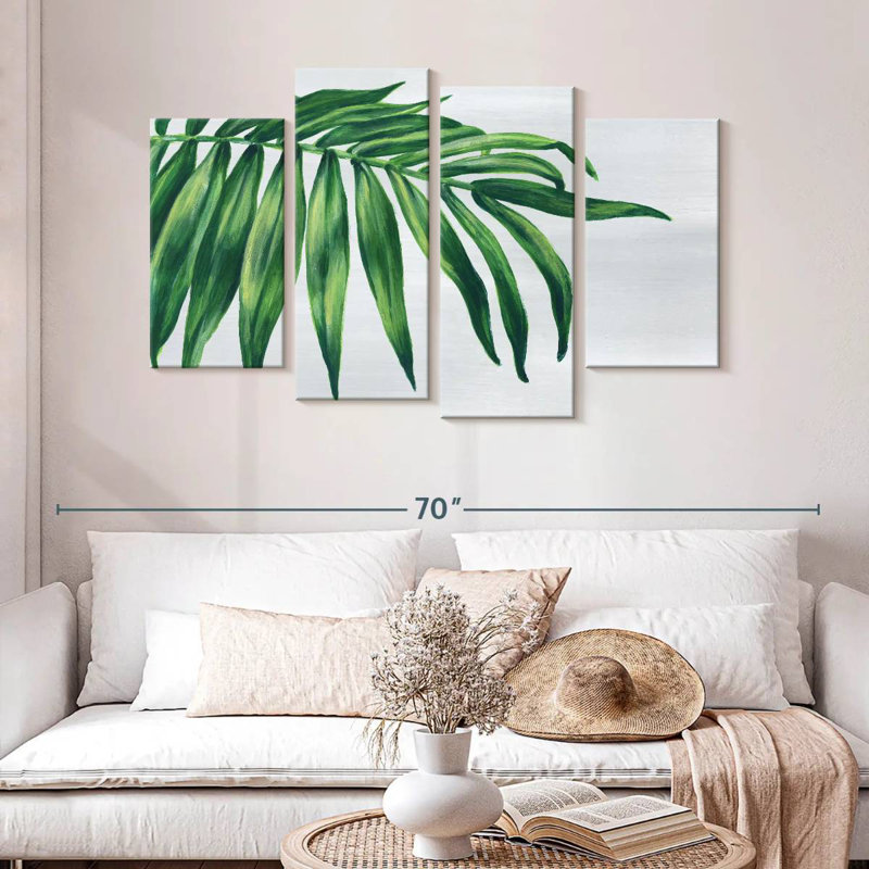 Harnek feuille tropicale I, H 32 po x l 52 po