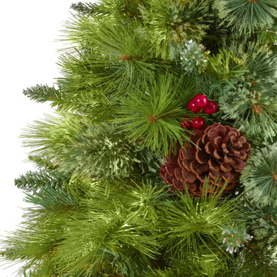 Home Imports Emporium Montana Mixed Pine Artificial Christmas Tree with Pine Cones Berries and 814 Branches