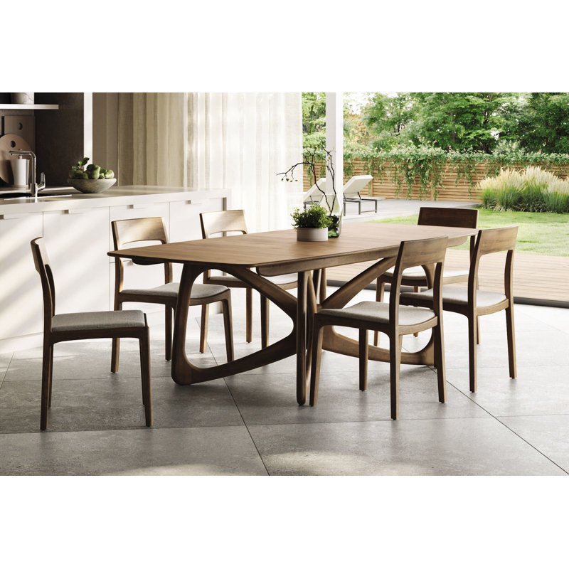 Butterfly Dining - Wood, Natural Walnut, 30"H x 84"L x 50"W
