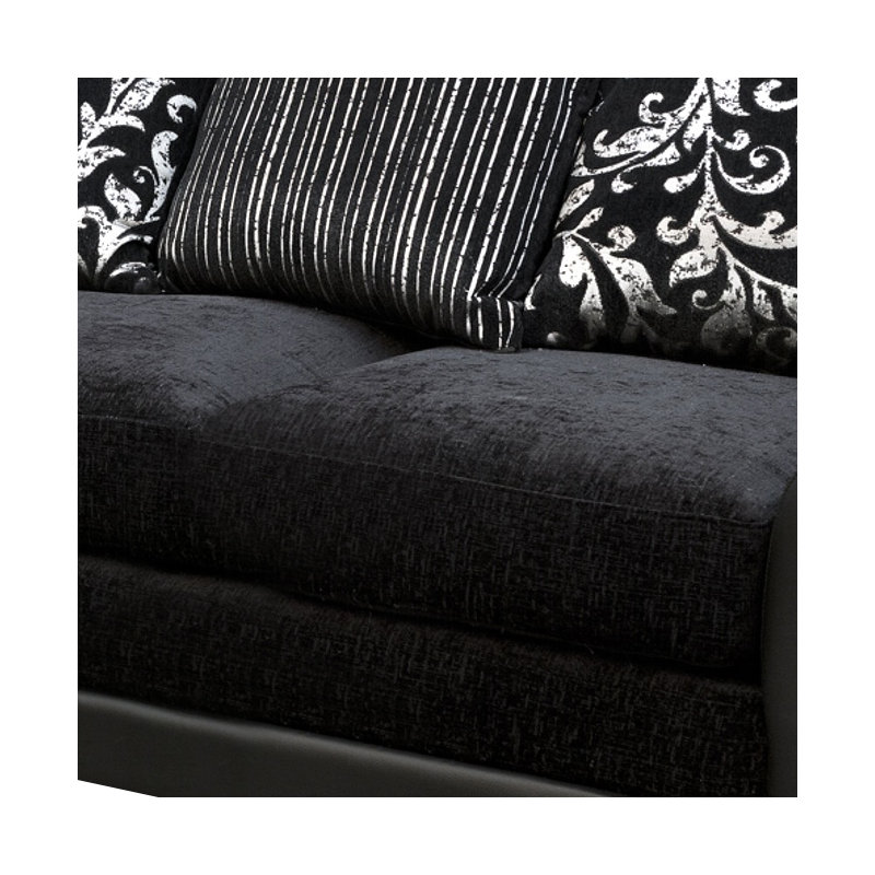 Bracamonte 5 Seater Corner Sofa , Black
