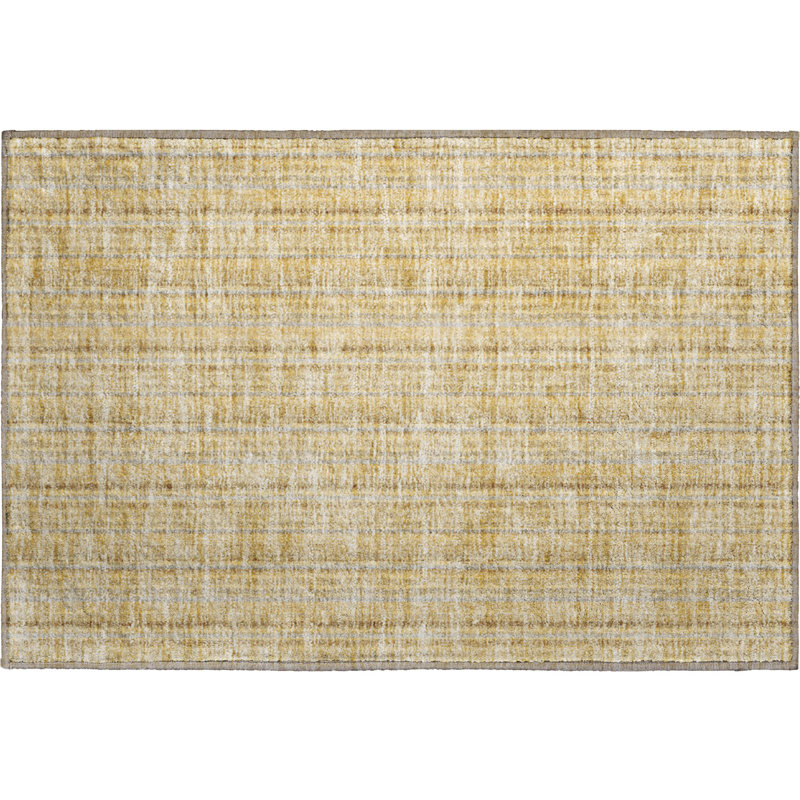 Premium Machine Washable Prisco Wheat Rug, Rectangle 1'8" x 2'6"