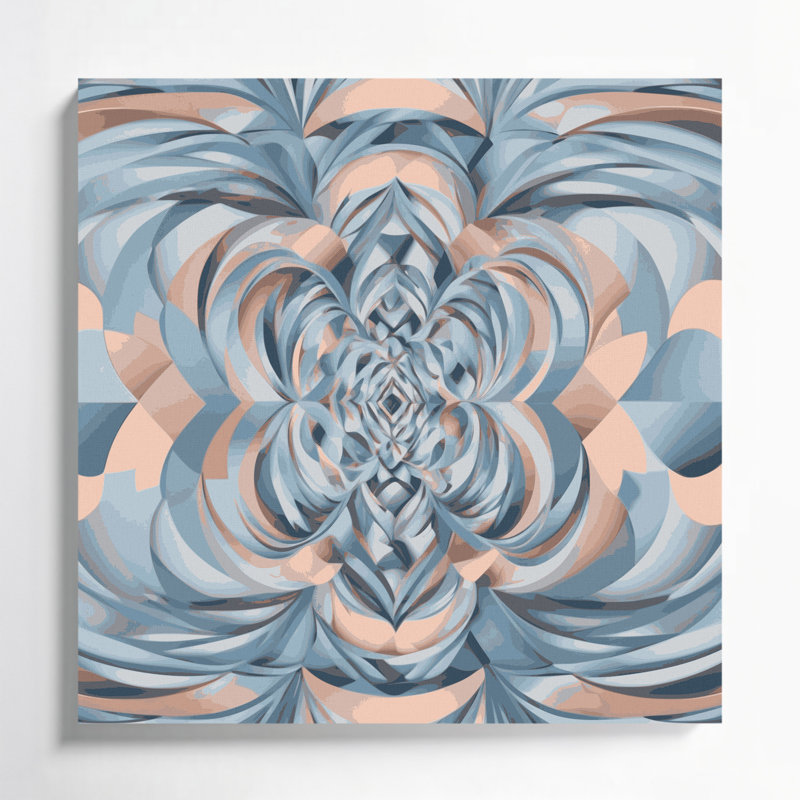 Art mural sur toile gris Op Art 72, H 16 po x l 16 po