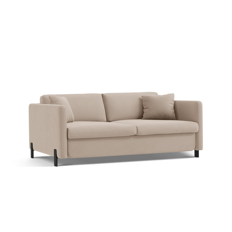 Bilek Velvet Sofa Bed, Beige, 4