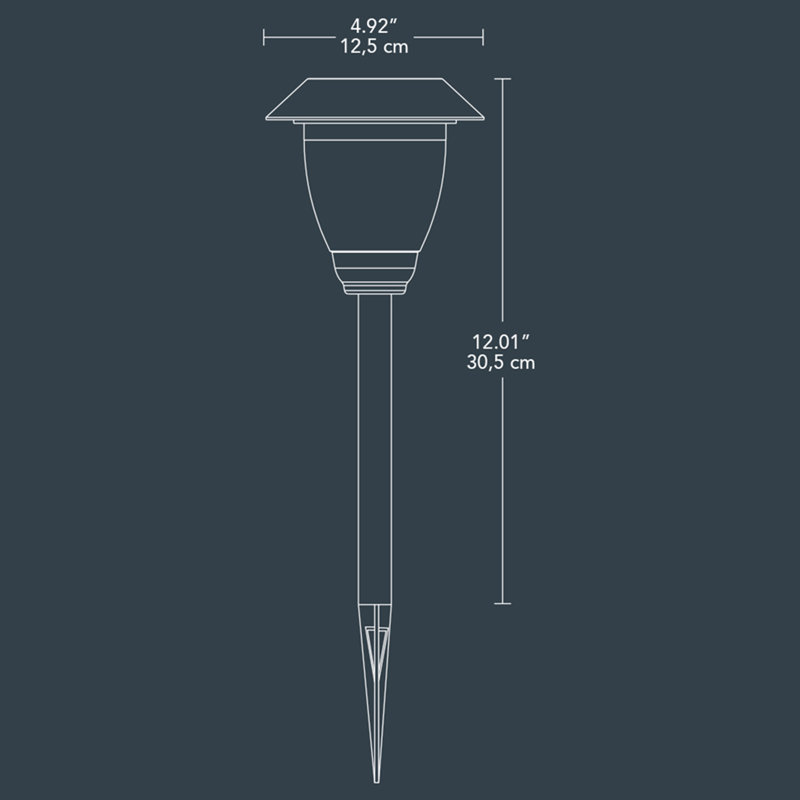 Solar Powered Integrated LED Metal Pathway Light Pack, Copper