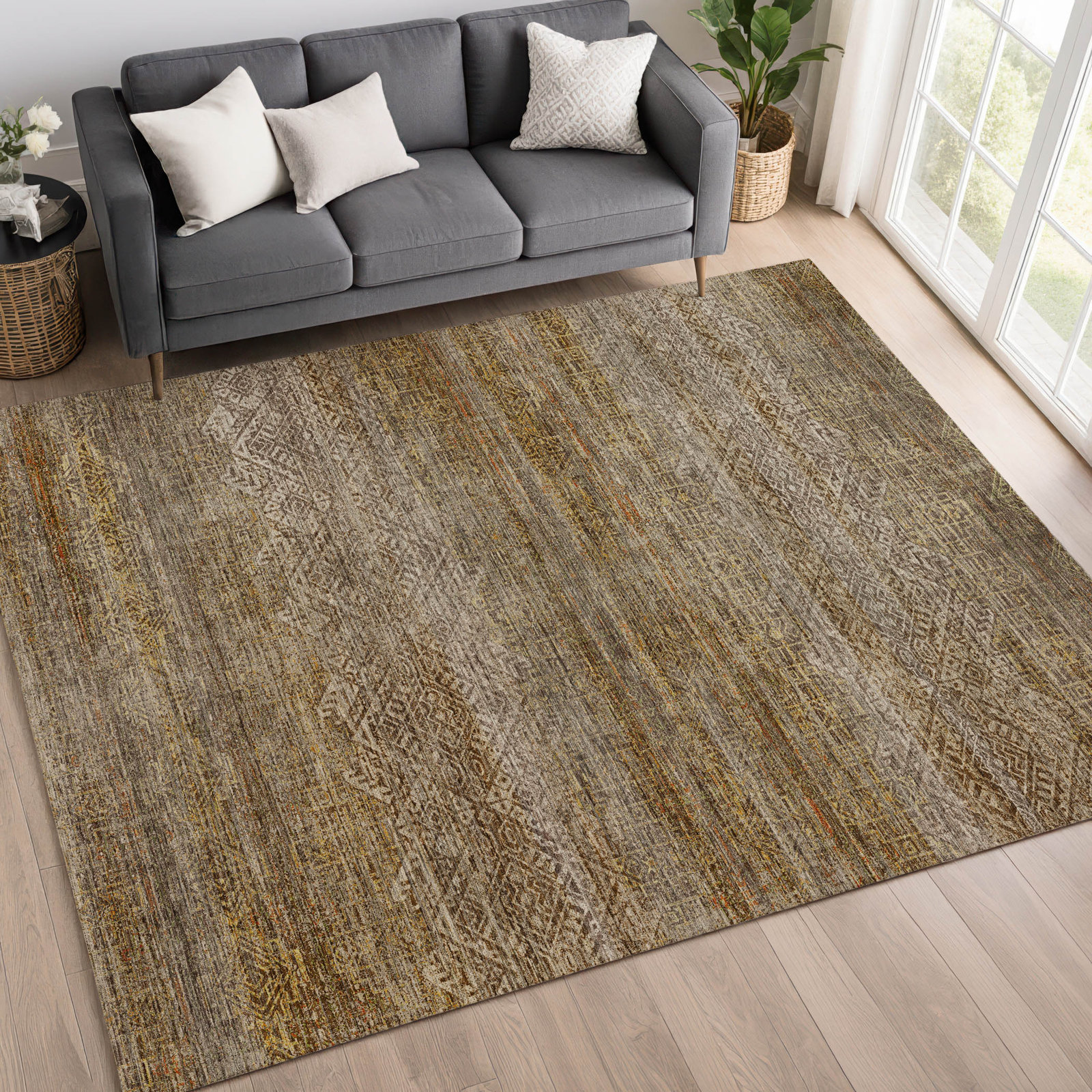 Rug, Taupe, 6'6" x 9'6"