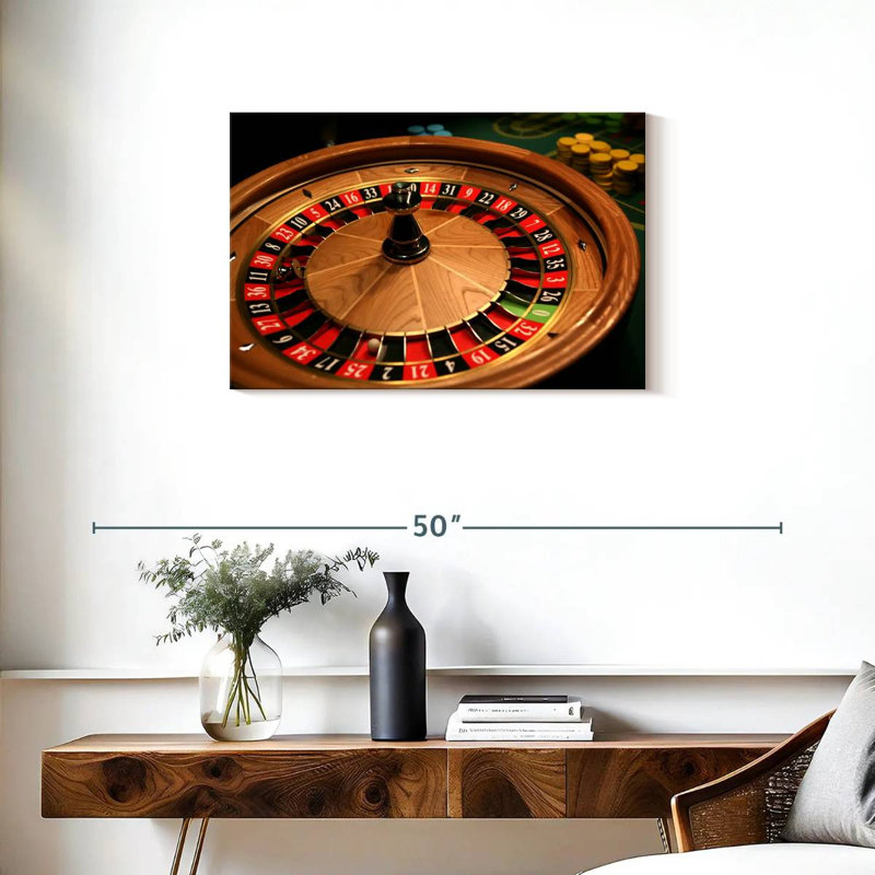 Table de roulette classique, H 20 po x l 30 po
