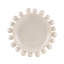 Handmade Ceramic White Round Decoration Dish, Bobble Edged Serving Bowl Home Decor Accent Piece