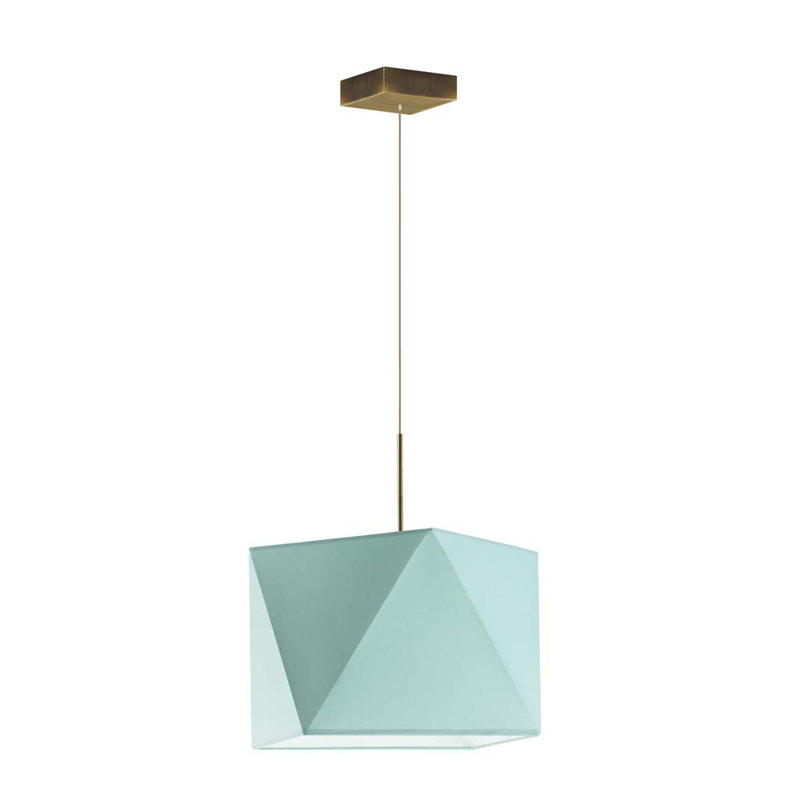 Denegar 1 - Light Single Pendant, Mint Green, Brown