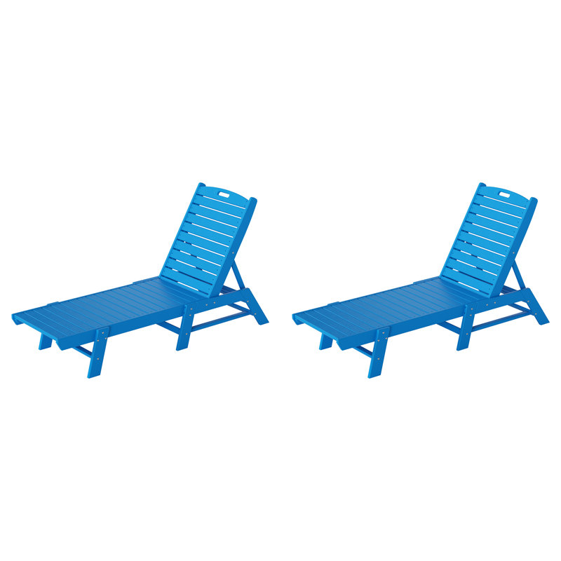 Chaise longue inclinable 78,2 po Laguna, Bleu pacifique