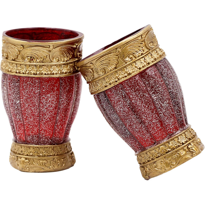Retro red bathroom accessories