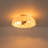 2-Light Matte Pleated Glass Semi-Flush Mount