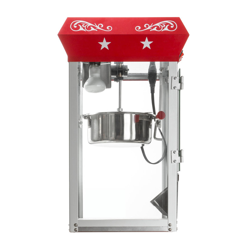 Olde Midway 8 Oz. Tabletop Popcorn Machine, Popcorn Machine Stand / Cart, Red