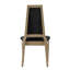 Chaise d'appoint rembourrée en velours noir