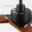 52 Inch Farmhouse Ceiling Fan with Remote Control, Reversible 3 Blades Dark Brown Solid Wood with 6 Speeds, DC Quiet Motor for Living Room,Bedroom.(No Light)