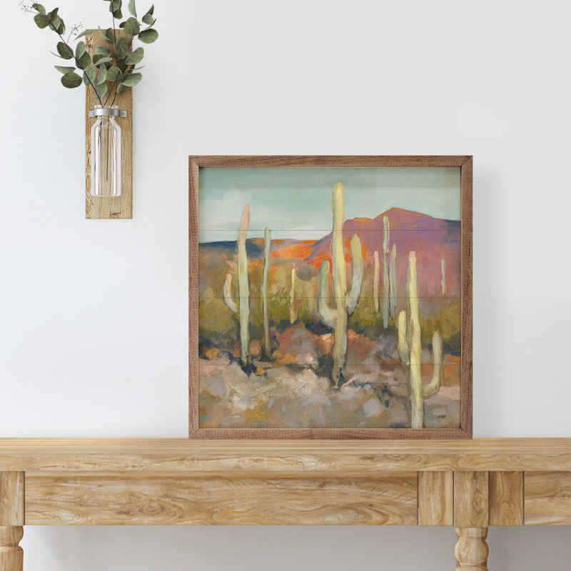 High Desert I Tall Cacti By Julia Purinton, 24" W x 24" H