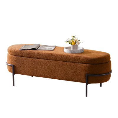 Kendelyn Polyester Blend Upholstered Storage Bench