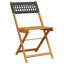 2 - Person Wood Patio Dining Set with Round Table-100242815