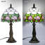 Lampe de table Tiffany de style tulipe rose, 3 températures de couleur réglables
