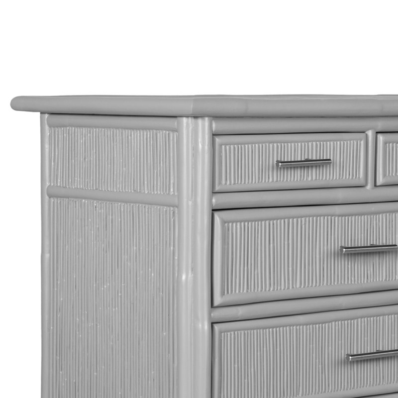 Commode double 9 tiroirs Bermuda, Gris clair