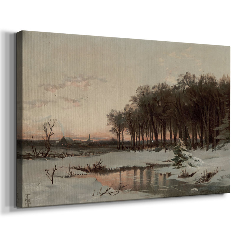 Paysage rétro - CCLXIX, H 41 po x l 61 po x P 1,5 po, Toile tendue