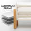 Ensemble de conversation d'extérieur en aluminium pour 8 personnes Arunas avec finition grain de bois et coussin résistant aux intempéries-131406301-131406303-131406304