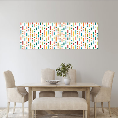 Motif géométrique coloré abstrait, art mural contemporain coloré