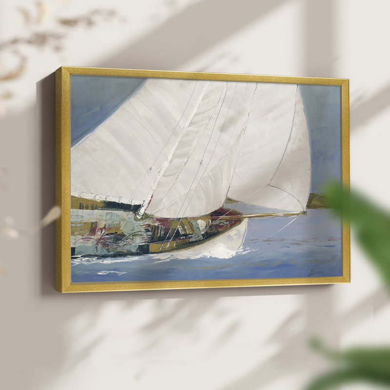 LAKE SAILING -Framed Print - Restickable