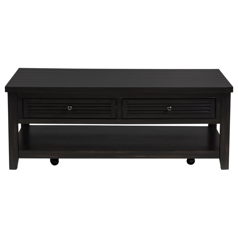 Sutter Distressed Java 2-drawer Rectangular Coffee Table