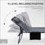 Chaise longue pliante 2 pièces avec dossier inclinable à 5 niveaux-2005291278