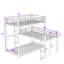 Brott Kids Twin Over Twin Over Twin Bunk Bed