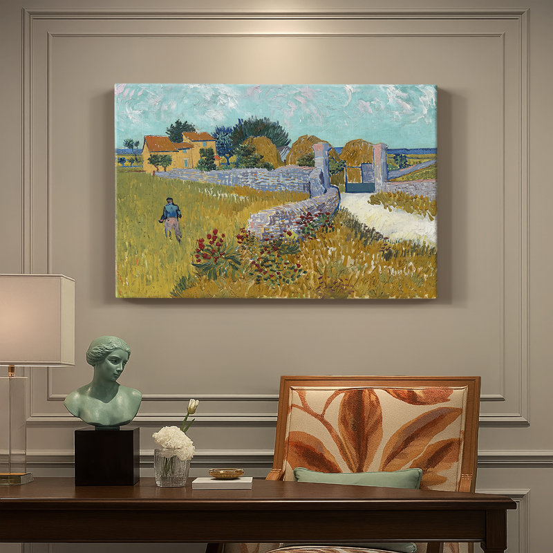 Ferme en Provence-Vincent van Gogh-Toile tendue avec châssis-1888, 18 x 27