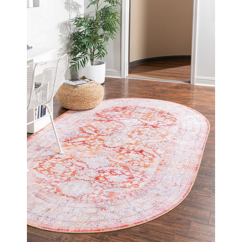 Chenille Oriental Indoor Rug, Oval 7'6" x 10'6"